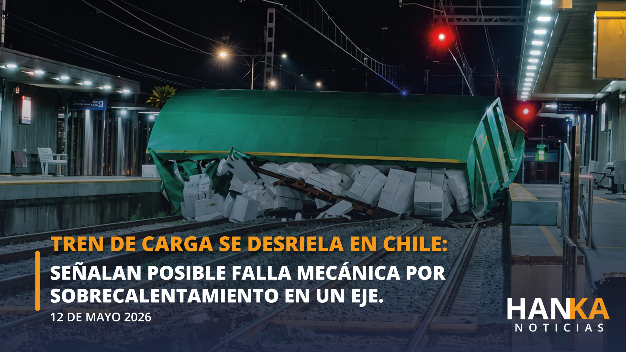 Desrielo de tren de carga de Fepasa en Chile: investigan posible falla mecánica